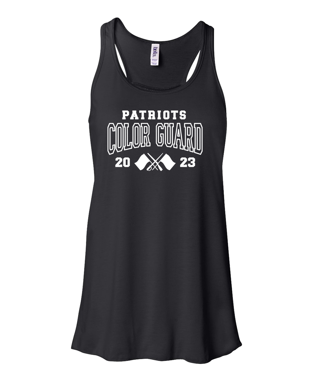 BELLA + CANVAS - Women's Flowy Racerback Tank - Patriots - Color Guard - Black