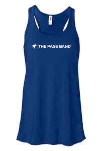 BELLA + CANVAS - Women's Flowy Racerback Tank - THE PAGE BAND - Royal Blue