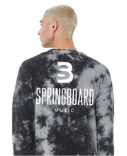 Bella + Canvas FWD Fashion Unisex Tie-Dye Pullover Sweatshirt- White/ Gray & Black