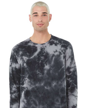Bella + Canvas FWD Fashion Unisex Tie-Dye Pullover Sweatshirt- White/ Gray & Black