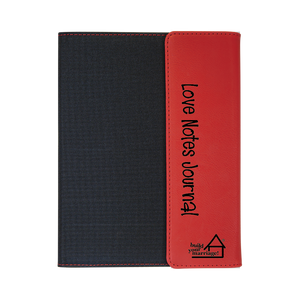 BYM- 7" x 9" Portfolio with Notepad - "Love Notes Journal" - Laser Engraved