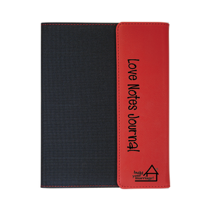 BYM- 9 1/2" x 12" Portfolio with Notepad - "Love Notes Journal" - Laser Engraved