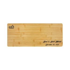BYM- 19 3/4" x 8" Bamboo Charcuterie Board/Cutting Board- Personalized