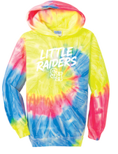 Youth Tie-Dye Pullover Hooded Sweatshirt- Little Raiders- SH Elementary