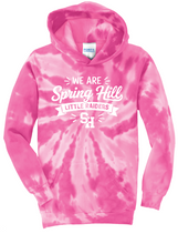 Youth Tie-Dye Pullover Hooded Sweatshirt- We Are Spring Hill- SH Elementary