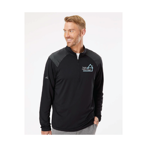 BYM- Adidas - Shoulder Stripe Quarter-Zip Pullover - Embroidered