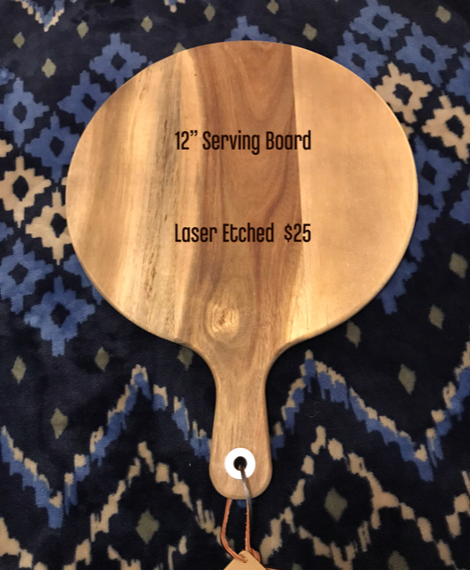 Serving Board- Custom Laser Etched- Qty (1) 12