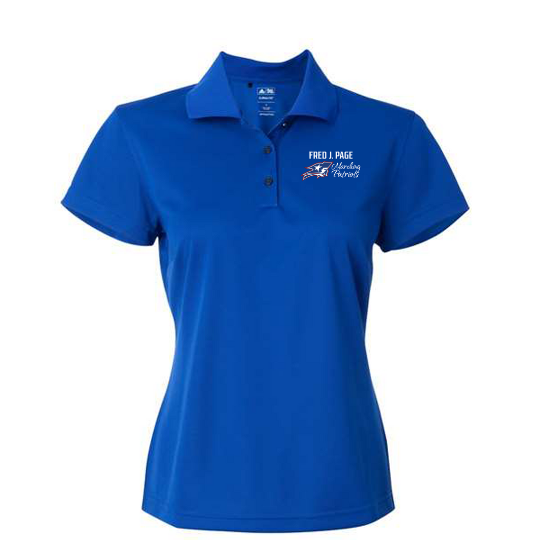 Marching Patriots- Adidas - Embroidered Women's Polo- Collegiate Royal/ White
