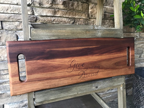 Charcuterie Board/ Serving Tray- Give us this Day...