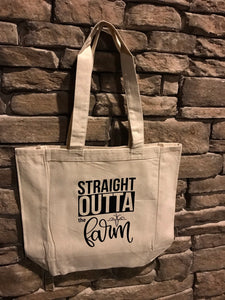 Summer Tote Bag- Straight Outta the Farm
