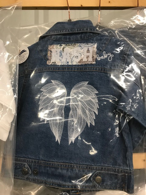 Angel wings denim jacket deals