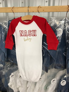 NASH Baby- Baby Gown- Nash Baby- Red