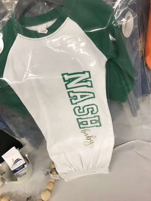 NASH Baby- Baby Gown- Nash Baby- Green