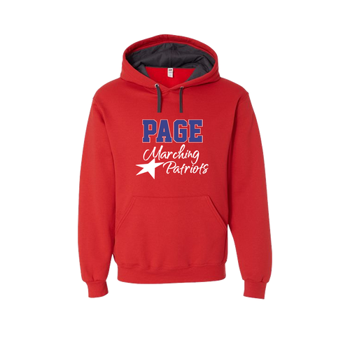 Hooded Sweatshirt- PAGE Marching Patriots- Unisex- Red