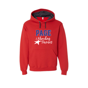 Hooded Sweatshirt- PAGE Marching Patriots- Unisex- Red