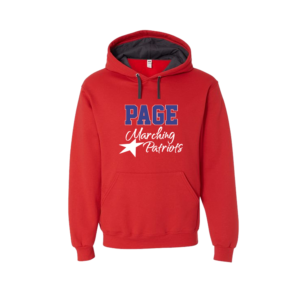 Hooded Sweatshirt- PAGE Marching Patriots- Unisex- Red