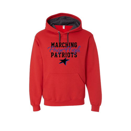 Hooded Sweatshirt- Marching Patriots- Unisex- Red
