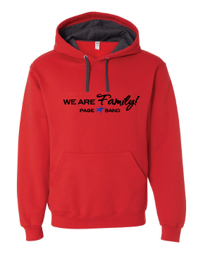 Hooded Sweatshirt- We Are Family- Unisex- Red