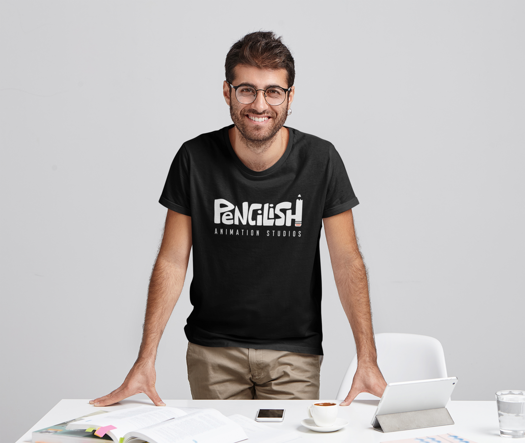 Pencilish T Shirt [Unisex] White Pencilish Logo