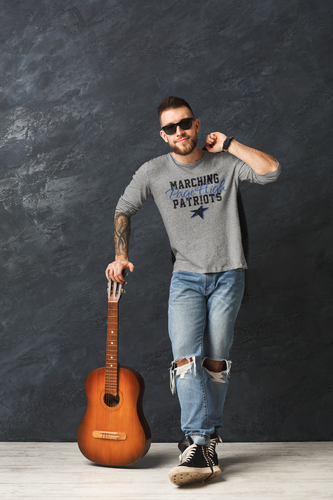 Long Sleeve Tee- Marching Patriots- Unisex- Athletic Heather