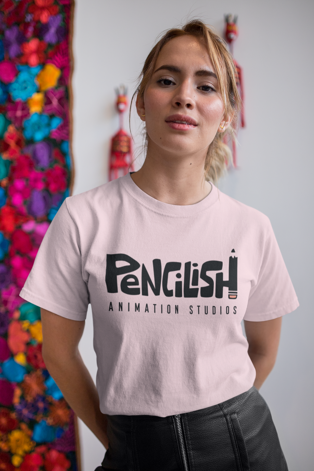 Pencilish T Shirt [Unisex] Black Pencilish Logo